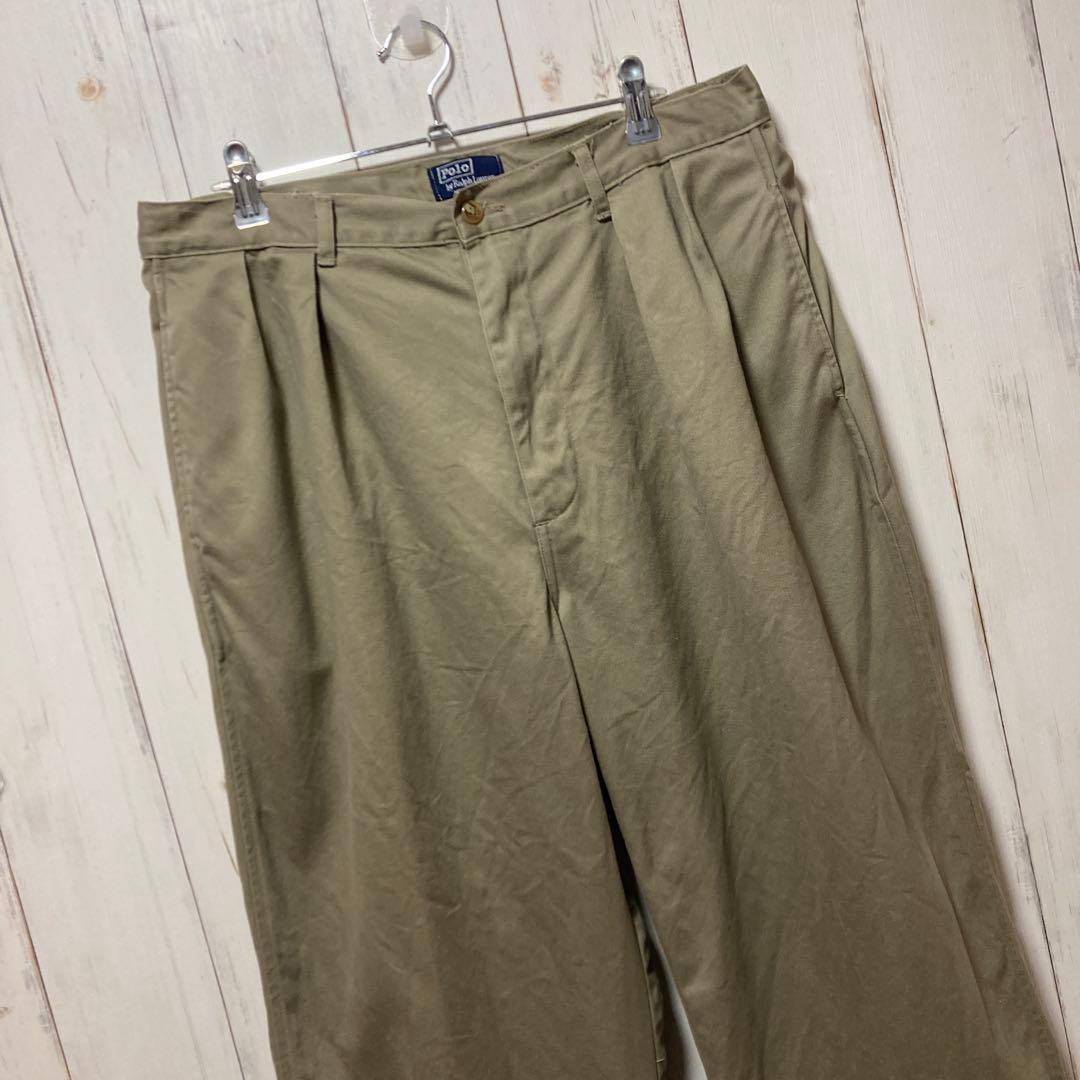 ザ*カ様 Ralph Lauren ラルフローレン　ポロチノ　USA製 2タック
