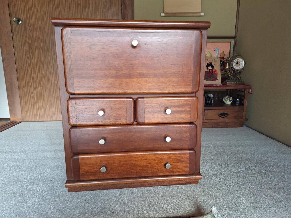 美品！マルニ木工 木製 電話台 キャビネット 飾り棚