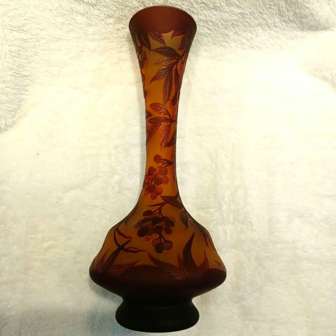 エミール・ガレ　tipガレ　花瓶　花入　果実文