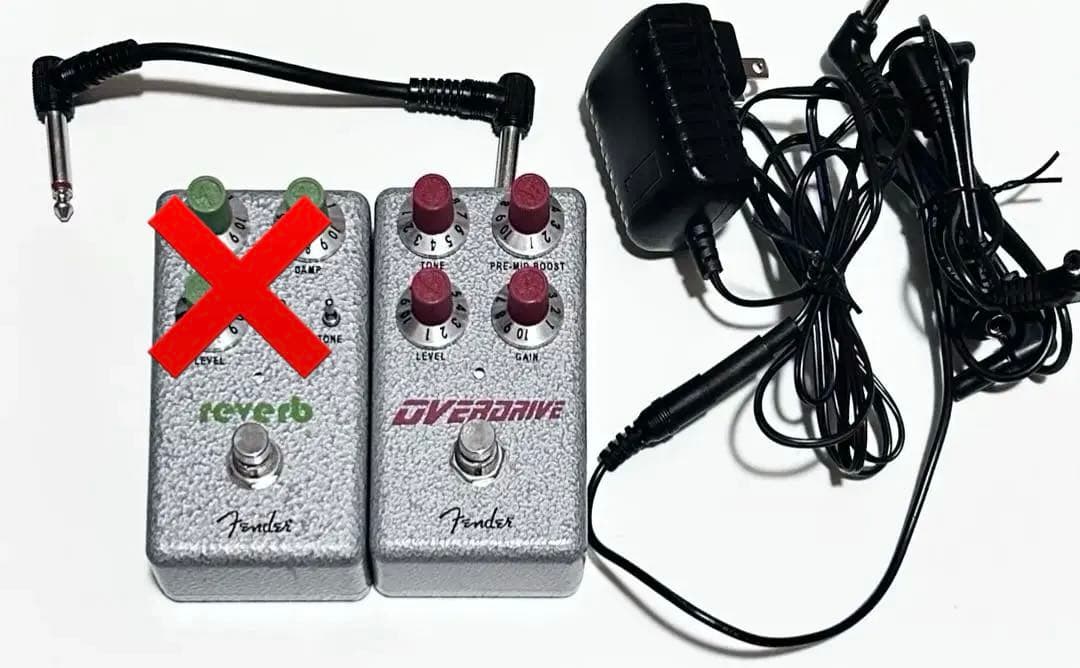 フェンダー リバーブ オーバードライブ AC DC アダプター シールド