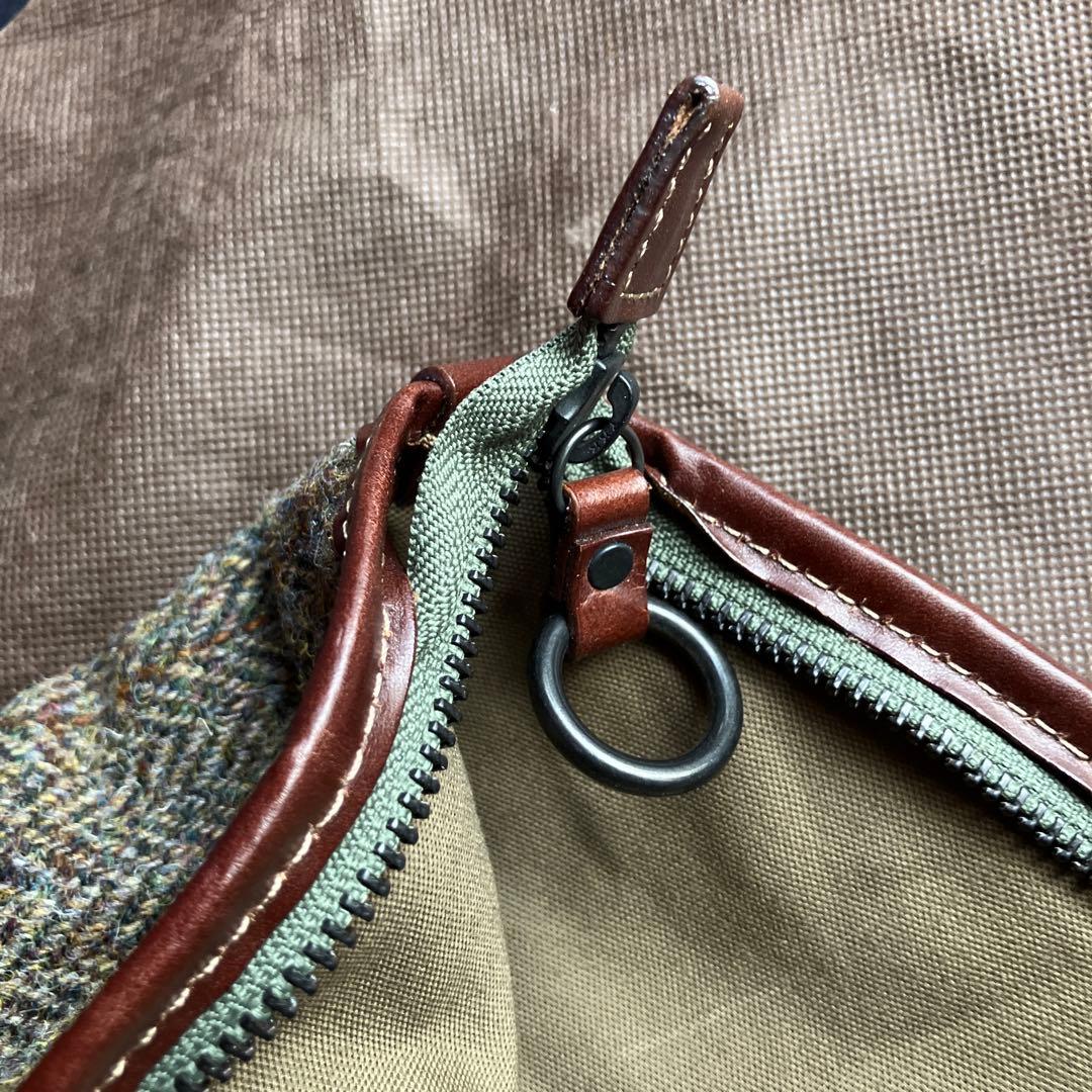ツイードトートバッグ サムソナイト レッド　Harris&Tweed