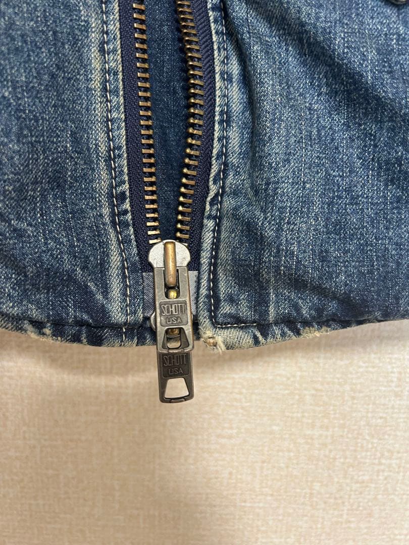 Schott デニム ライダースジャケット　【M】