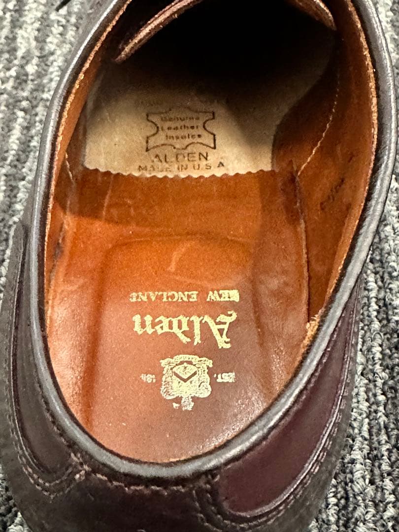 【美品良靴】ALDEN CORDVAN BURGUNDY UTIP 7D2210