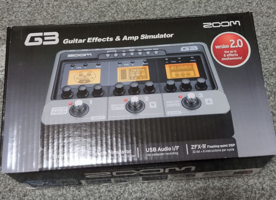 ZOOM G3 マルチエフェクター　箱　アダプター付