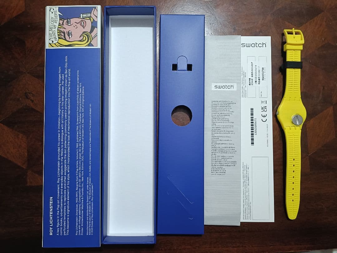 ロイ・リキテンスタイン　スウォッチ　腕時計　イエロー