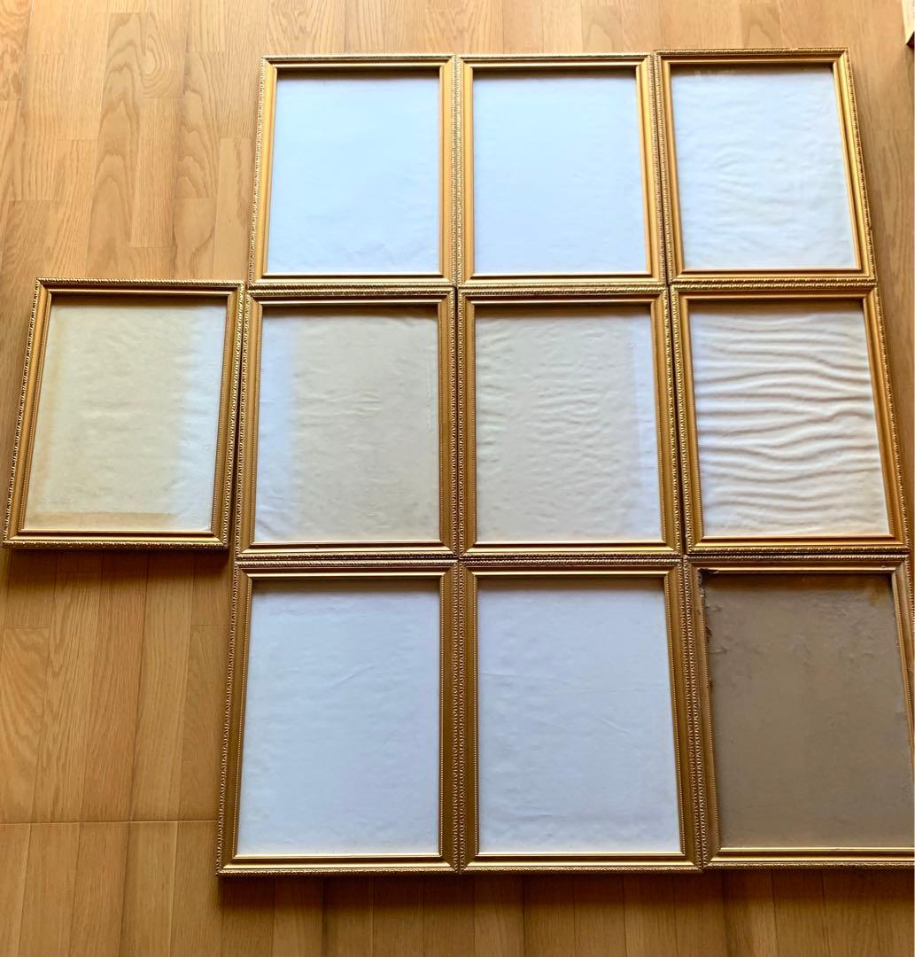 ◆額縁 金縁 まとめ売り10個 アンティーク インテリア ゴールド ゴージャス②