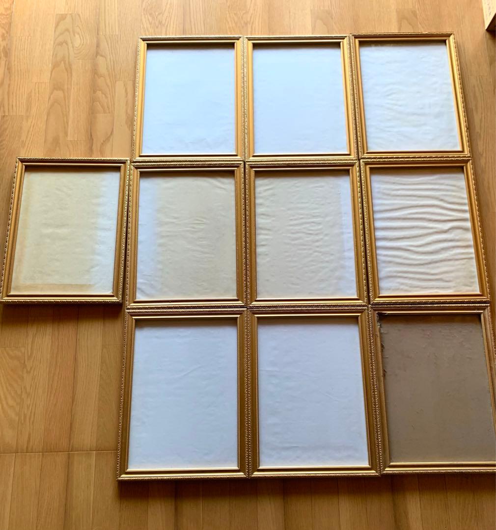 ◆額縁 金縁 まとめ売り10個 アンティーク インテリア ゴールド ゴージャス②