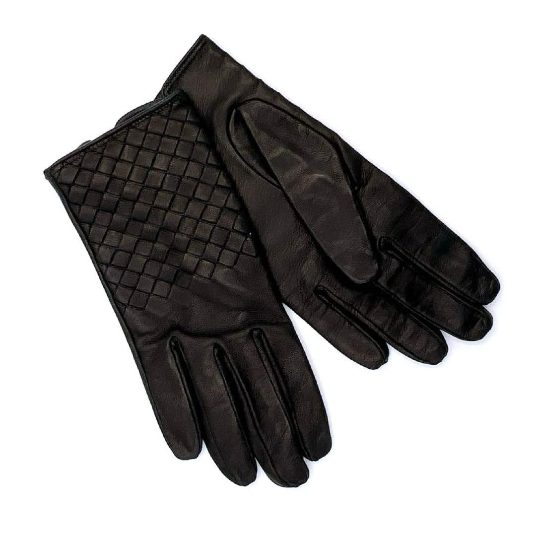 ボッテガヴェネタ レザー イントレチャート 手袋