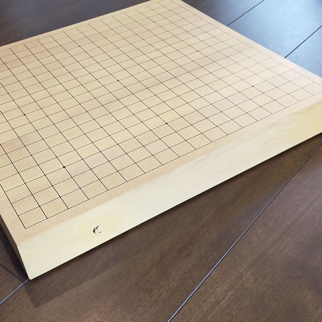 卓上碁盤 蛤碁石 那智黒25号 白180個 黒181個 木製碁笥 セット