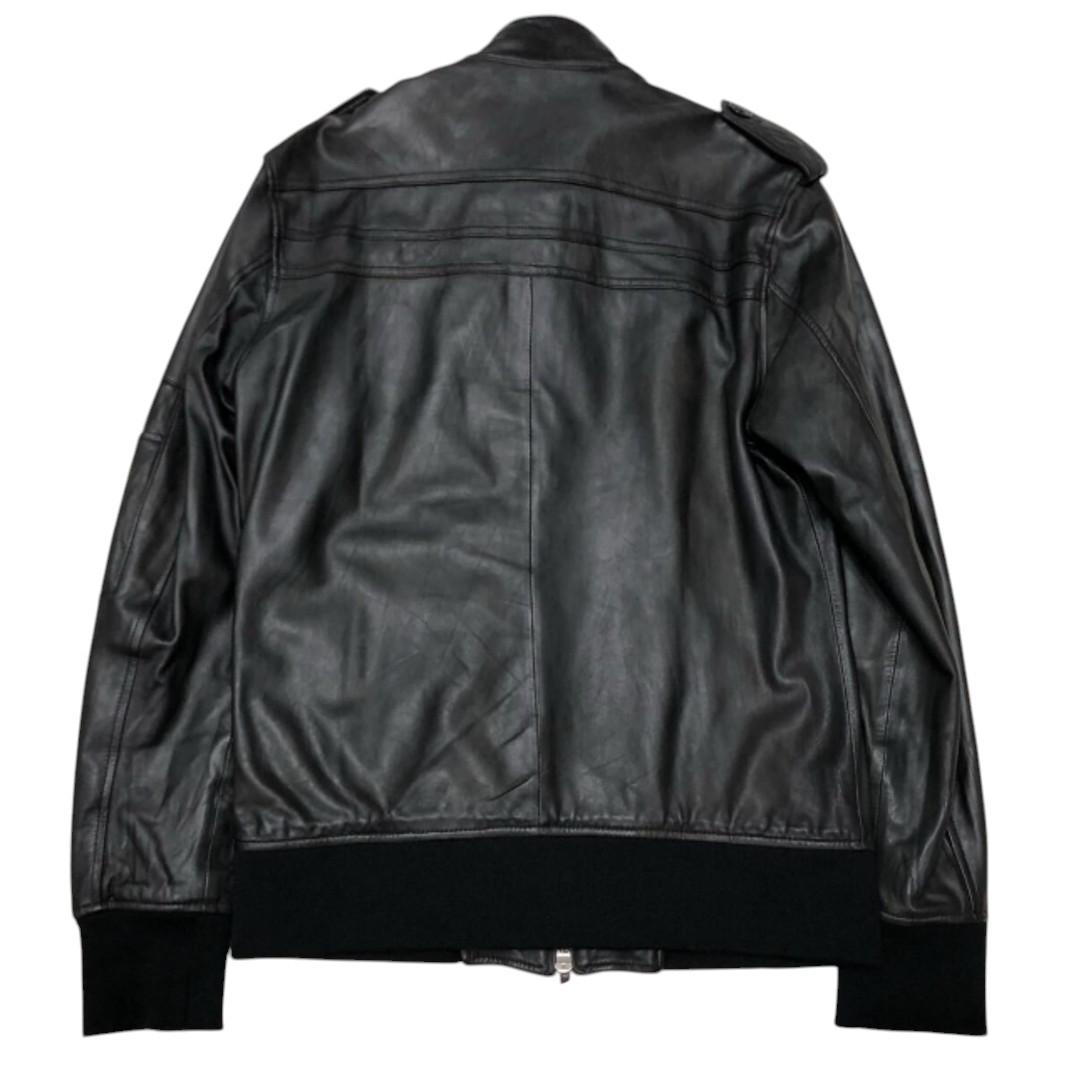 KATHARINE HAMNETT ラムレザー シングルライダース ブラック L