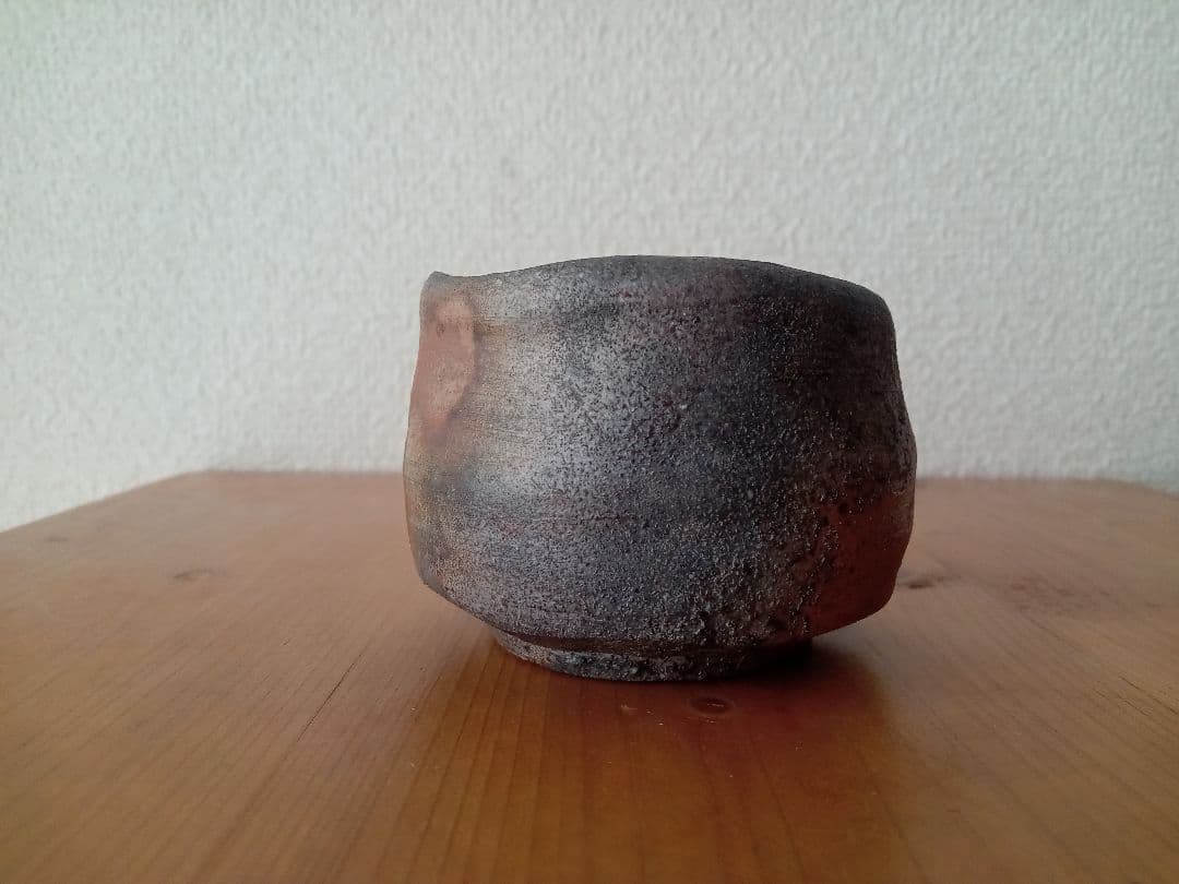 備前焼　中村真ぐいのみ　中村六郎　中村和樹 共箱　共布　栞あり