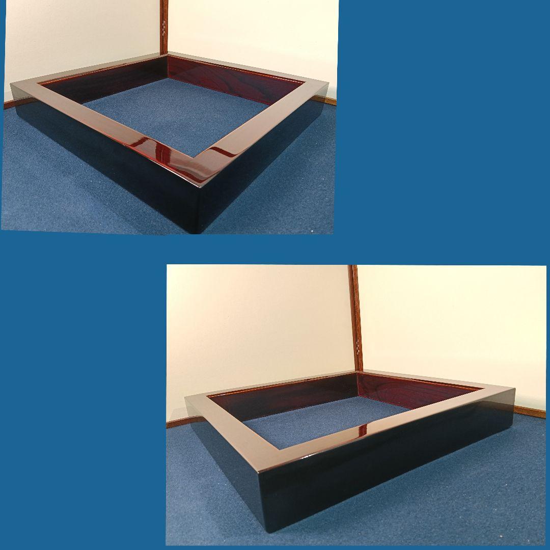 AM72 輪島塗 炉縁 塗師白尾友一 木地呂塗 共箱 茶道具 美品