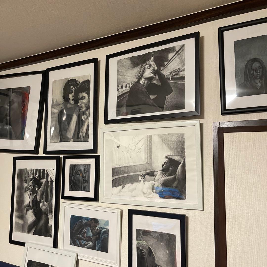 木炭画　ジャスティンビーバー