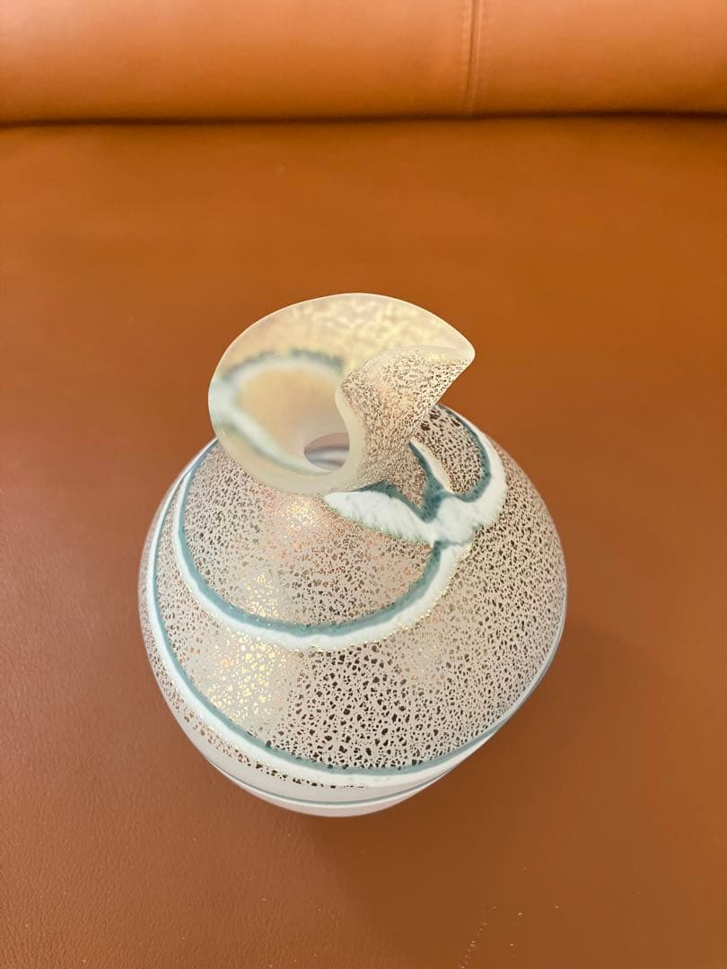 石井康治作 手吹きガラス 酒瓶 木箱入