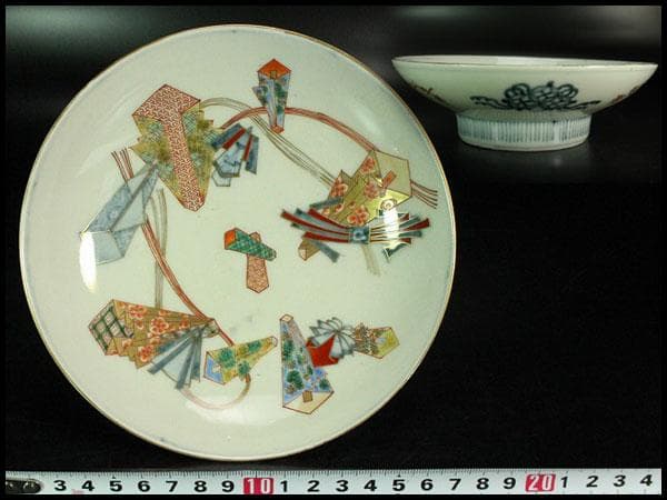 鍋島 色絵 皿 時代物(K-LC855)