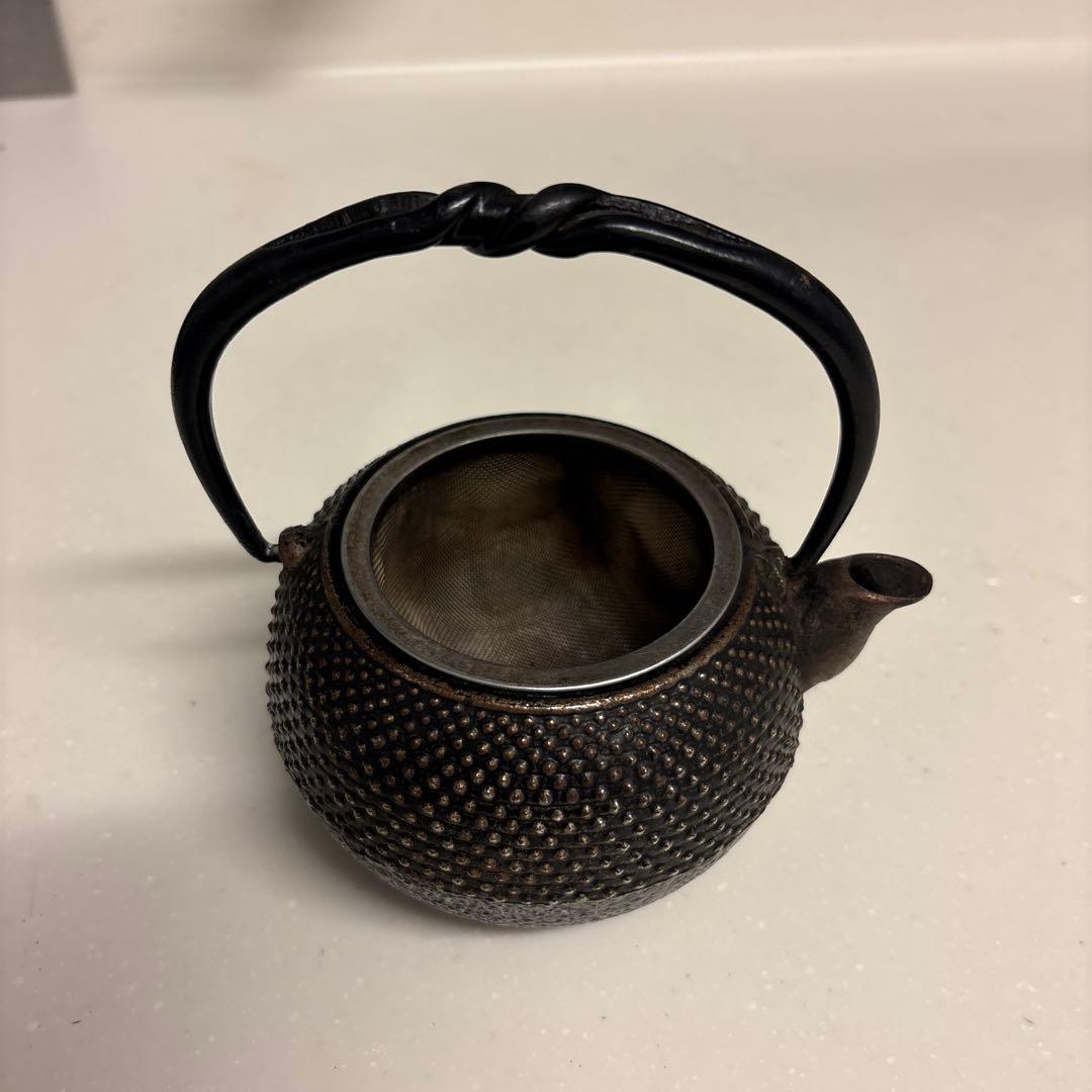 工房和秋 金野 和秋作 砂鉄鉄急須 南部鉄瓶　南部鉄器