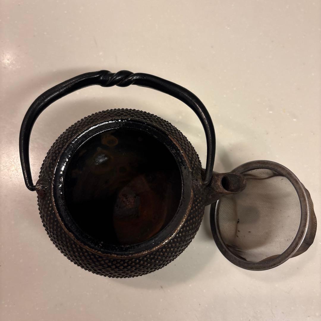 工房和秋 金野 和秋作 砂鉄鉄急須 南部鉄瓶　南部鉄器