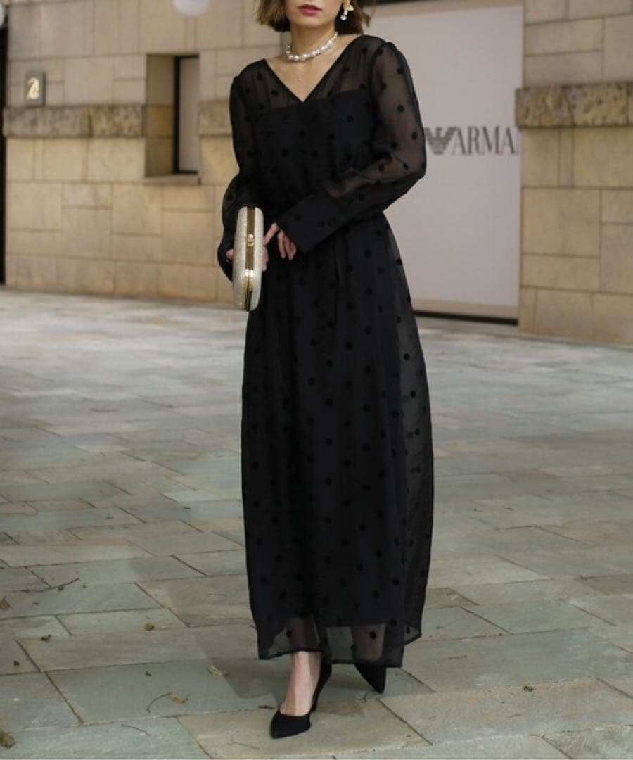 【新品未使用タグ付き】My shawty オケージョンドレス　ブラック　LEJA