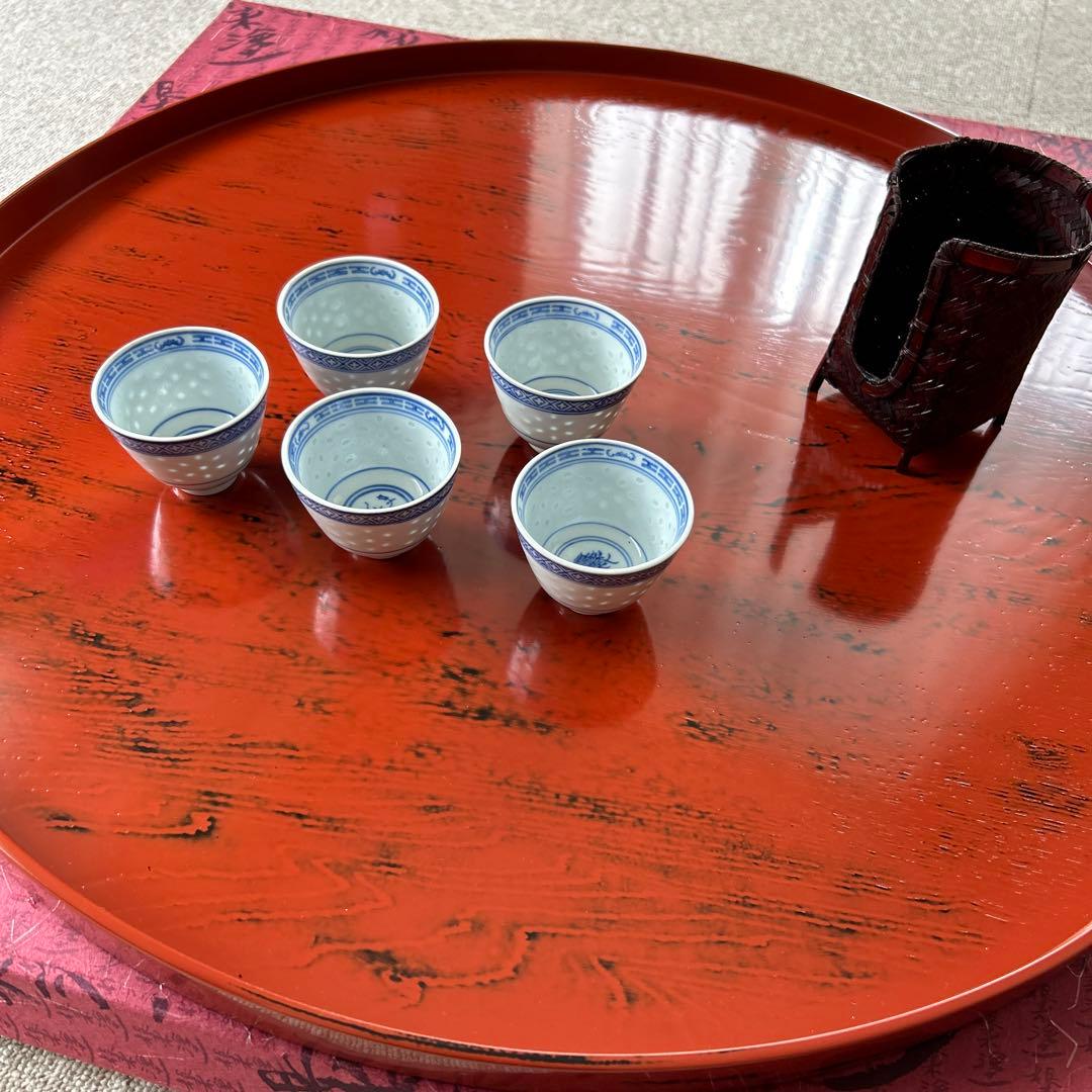 漆器 盆 茶道具 大きなお盆 直径67