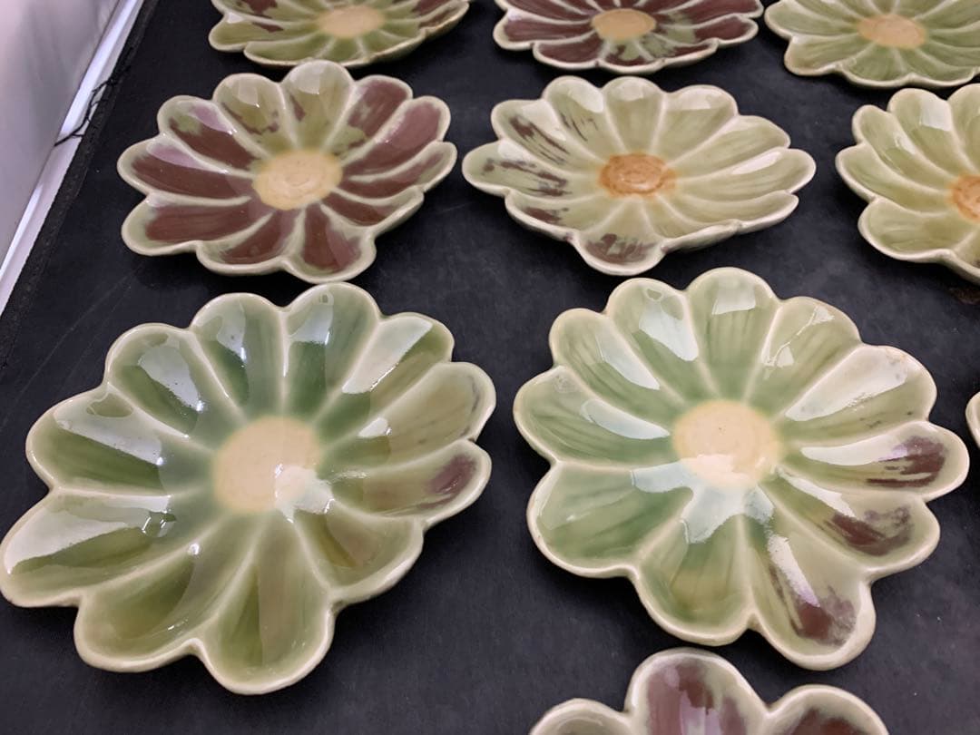 京　寳悦 作　花形皿　小皿　14枚　器　お花