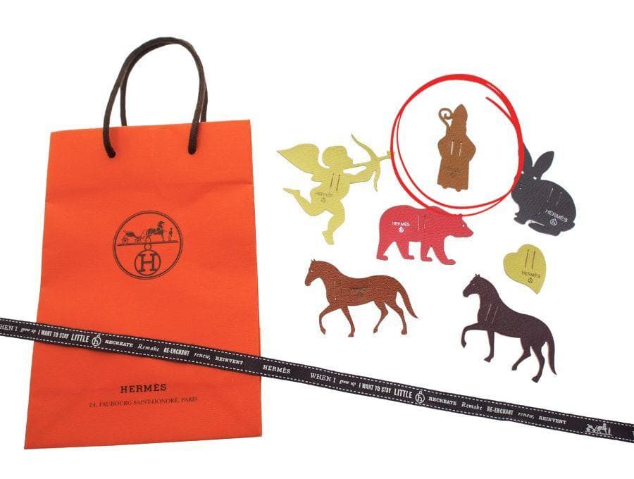 エルメス プティ・アッシュ ラッピングチャーム 司教 杖 ブラウン HERMES