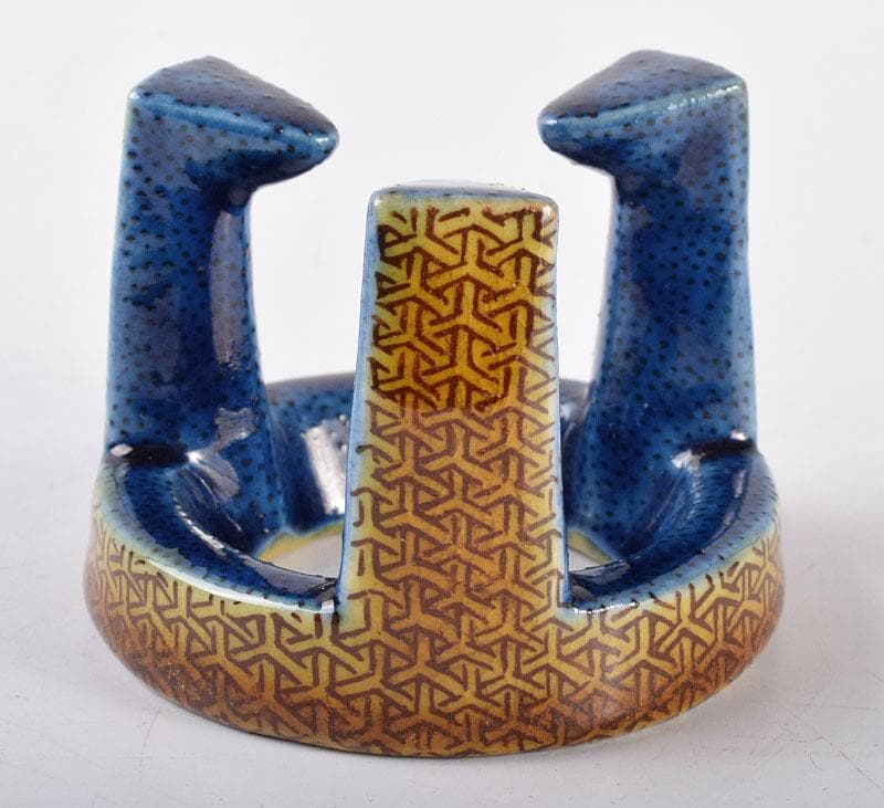 カビゴン　初代徳田八十吉造　蓋置　堀内宗完(兼中斎)書付箱　F　R4176