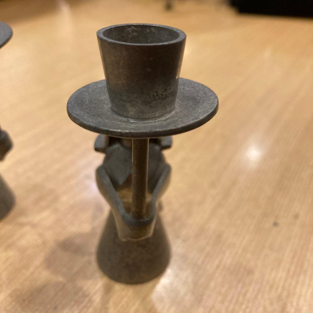 1940年代　天使のキャンドルホルダー 金属製 2個セット