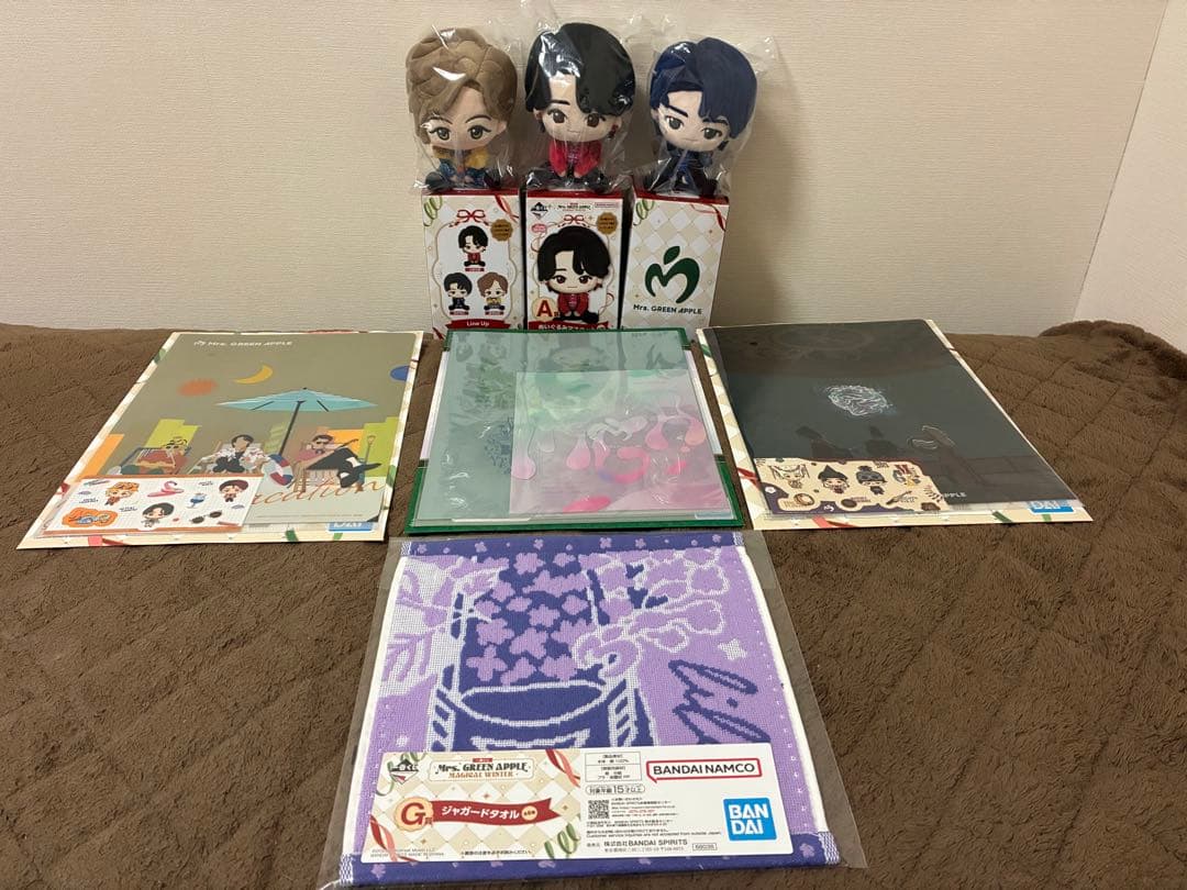 一番くじ　Mrs. GREEN APPLE A賞ぬいぐるみ全3種コンプ➕おまけ4