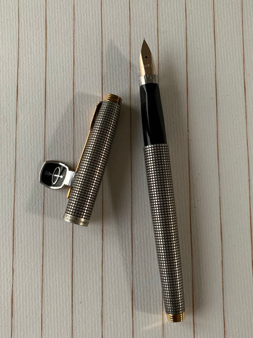 万年筆／パーカー75 スターリングシルバー 14Kペン先コンバーター付き