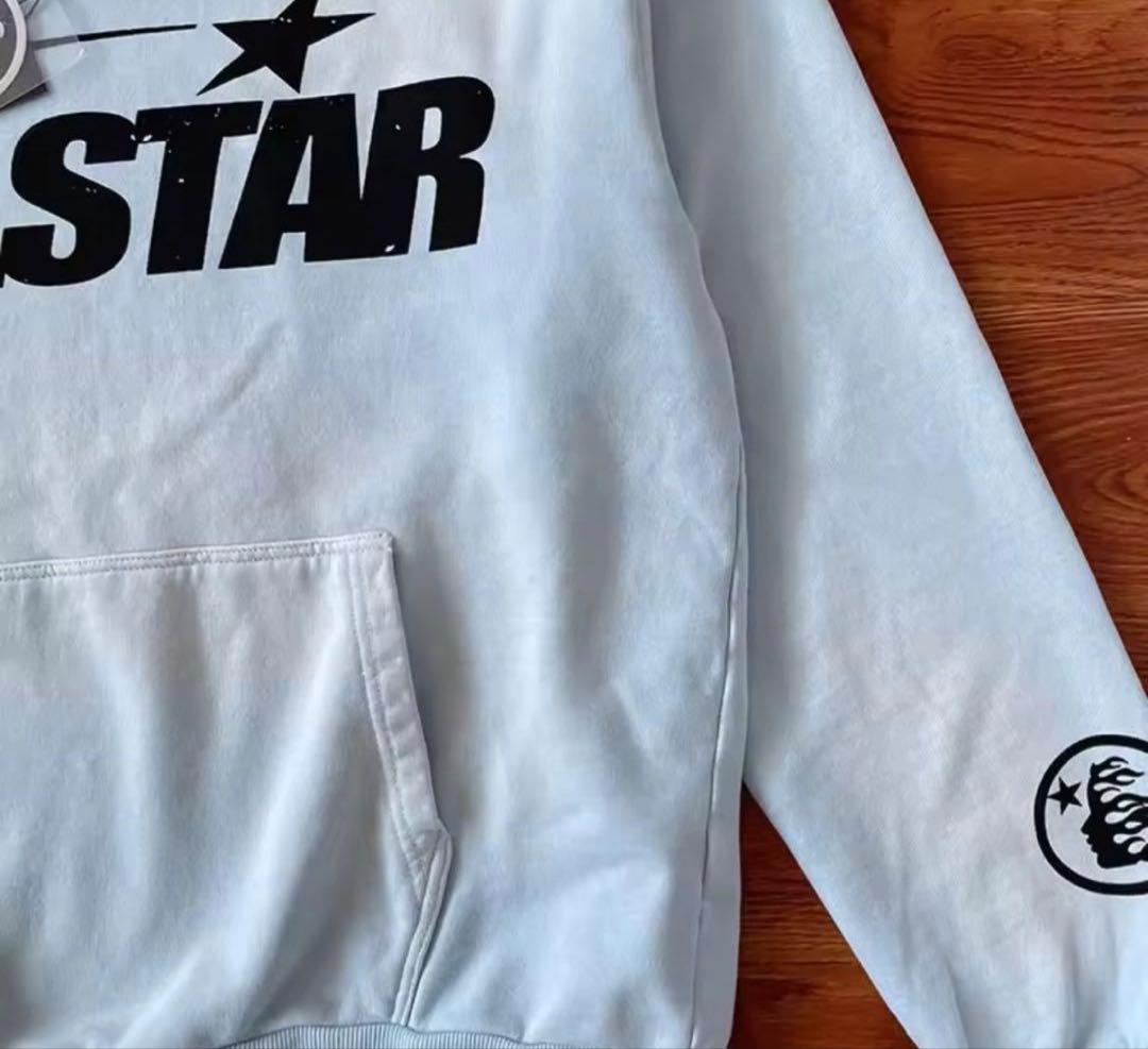 大幅値下げしました！ HELLSTAR ライトブルーパーカー