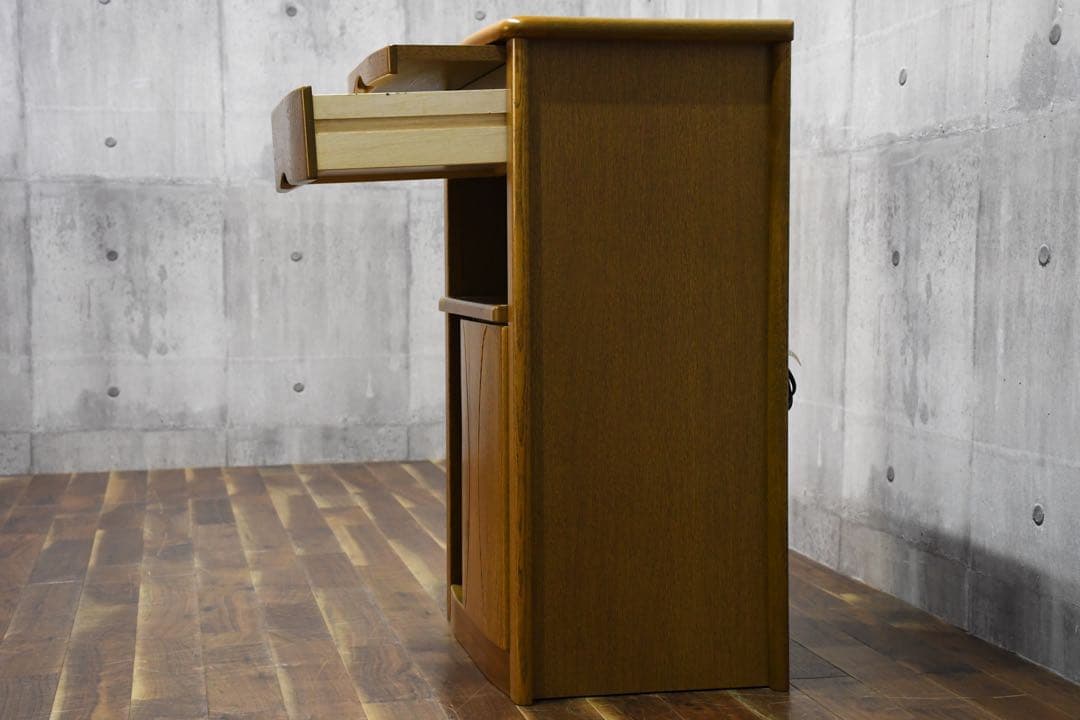 BIC95 浜本工芸 No.1100 ファックス台 ナラ 無垢材 FAX台