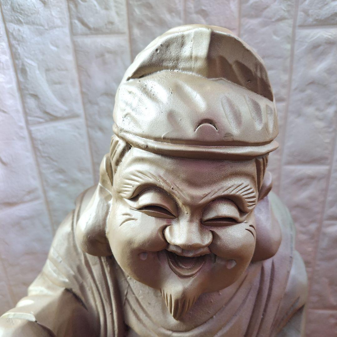 恵比寿 様 木彫り Japanese Wooden Ebisu