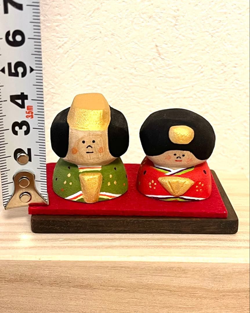 キタカゼパンチ　ひな人形　おひなさま　木彫り