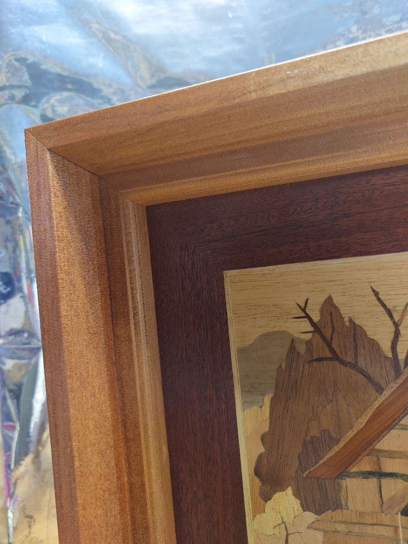 【日本の旅情シリーズ】 「大町の秋」 マーケタリー・木目象嵌 No.5