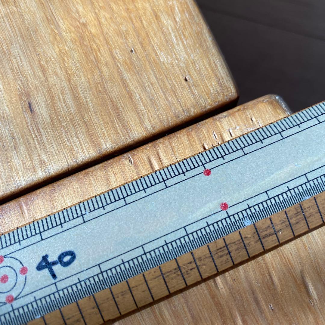 天然木　和裁机　和裁台　裁ち台　仕立台　文机　半尺印　両側引出し付き　①