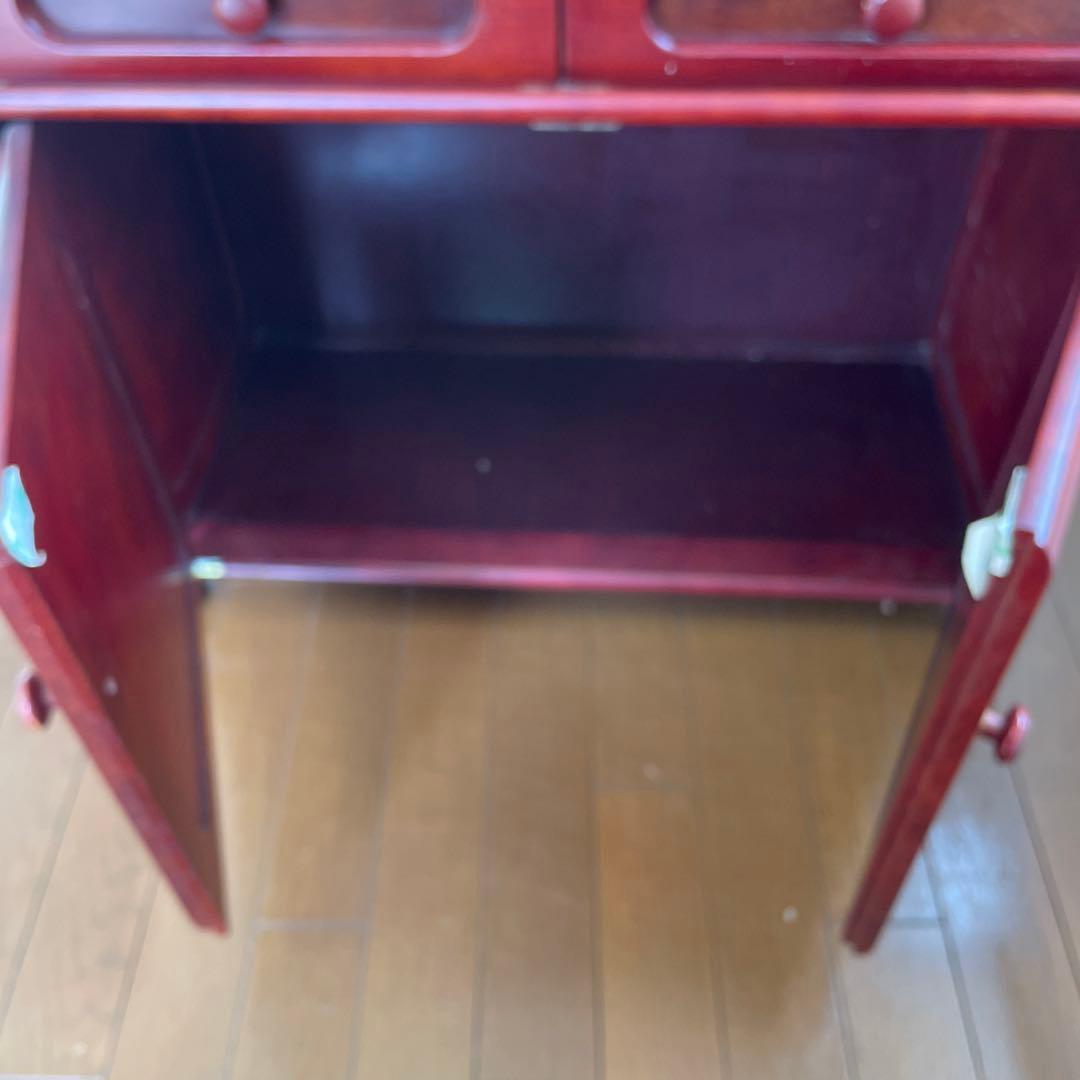 超お得 カリモク　昭和レトロ 木製コンソールテーブル コールキャビネット 古家具