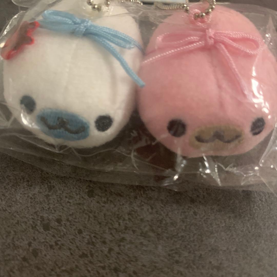 まめゴマ　くっつきホルダー　白ゴマ　桜ゴマ　磁石　サンエックス　平成レトロ