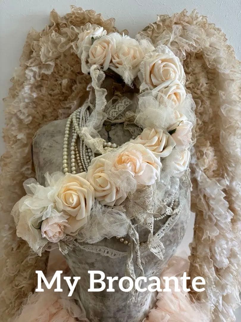 アンティーク雑貨 Romantic Rose Garland.