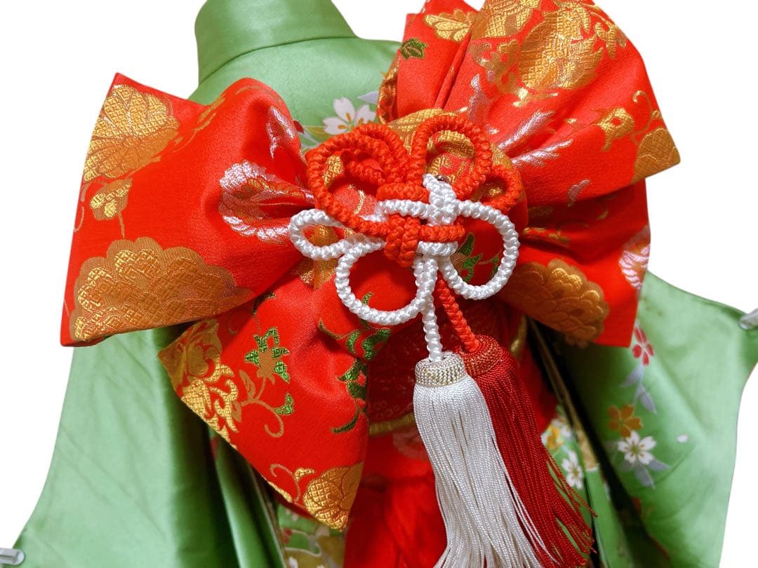 お買い得品♡七五三　7歳　女の子　フルセット　一式　緑　正絹