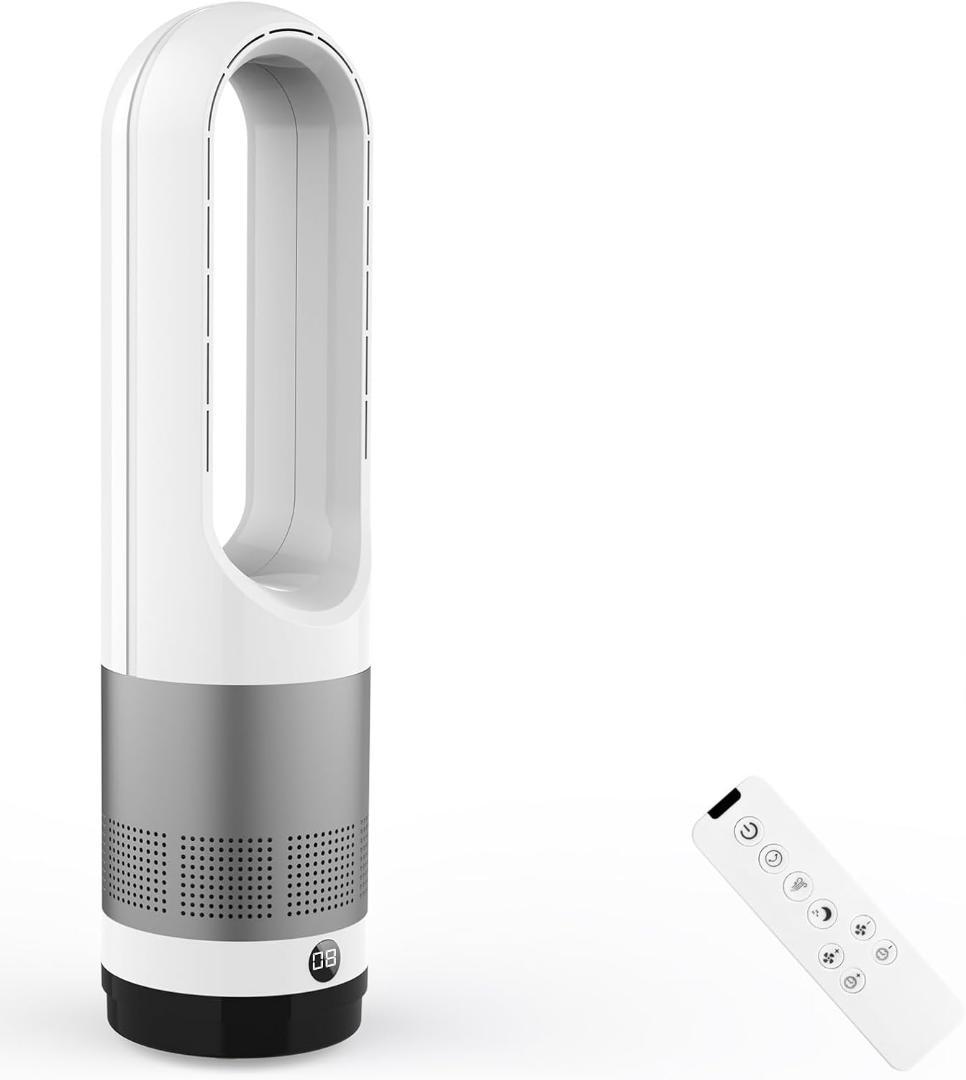 【R1636-73-105】扇風機羽なし タワーファン 8段階風量 100°首振