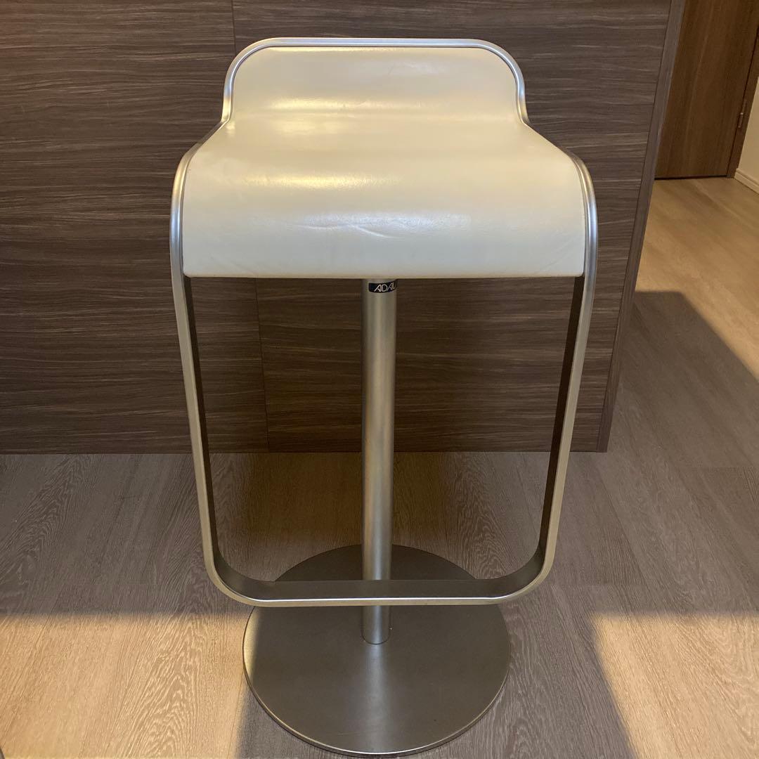 送料込み　ラパルマ カウンターチェア　ホワイトレザー②