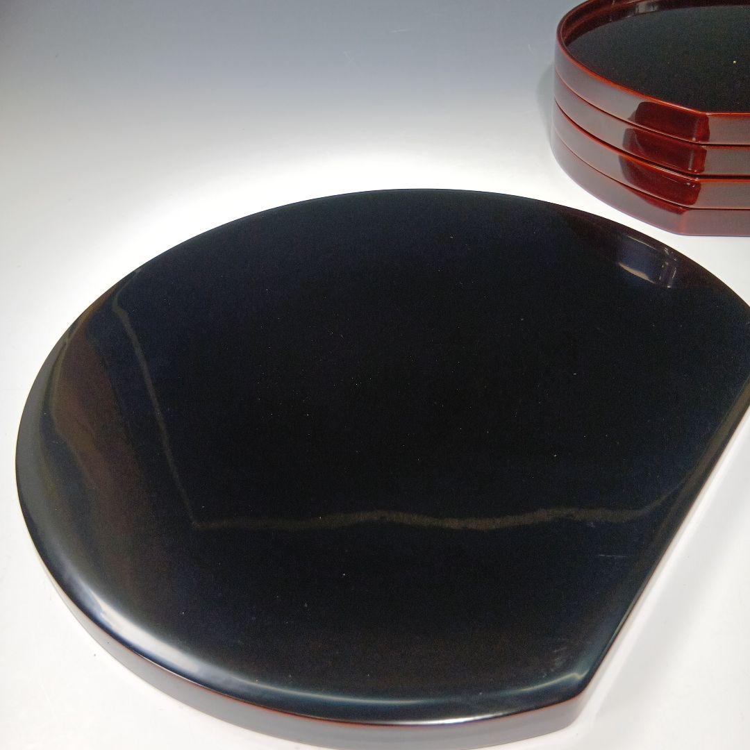 輪島塗　半月卓上膳　5枚　共箱