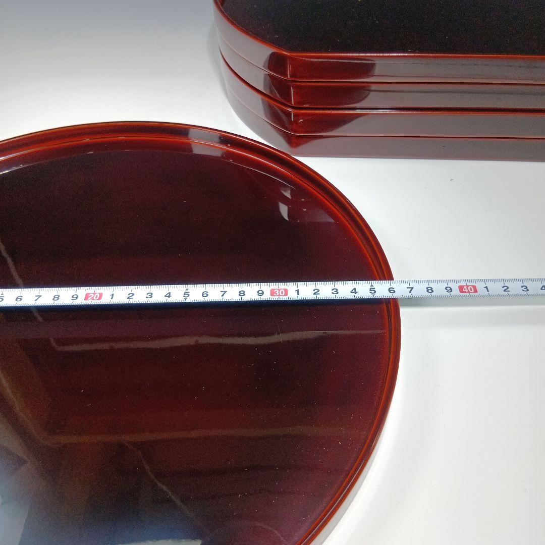 輪島塗　半月卓上膳　5枚　共箱