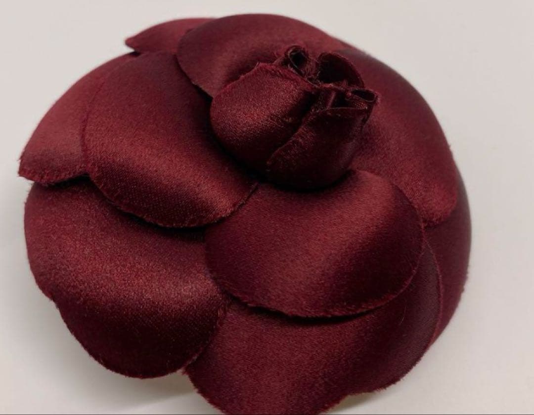 ［正規品］CHANEL カメリア コサージュ　ボルドー系