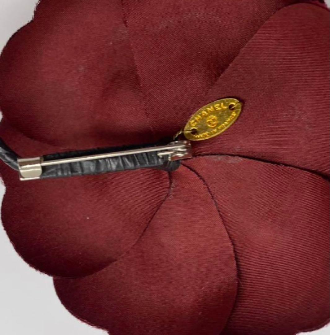 ［正規品］CHANEL カメリア コサージュ　ボルドー系