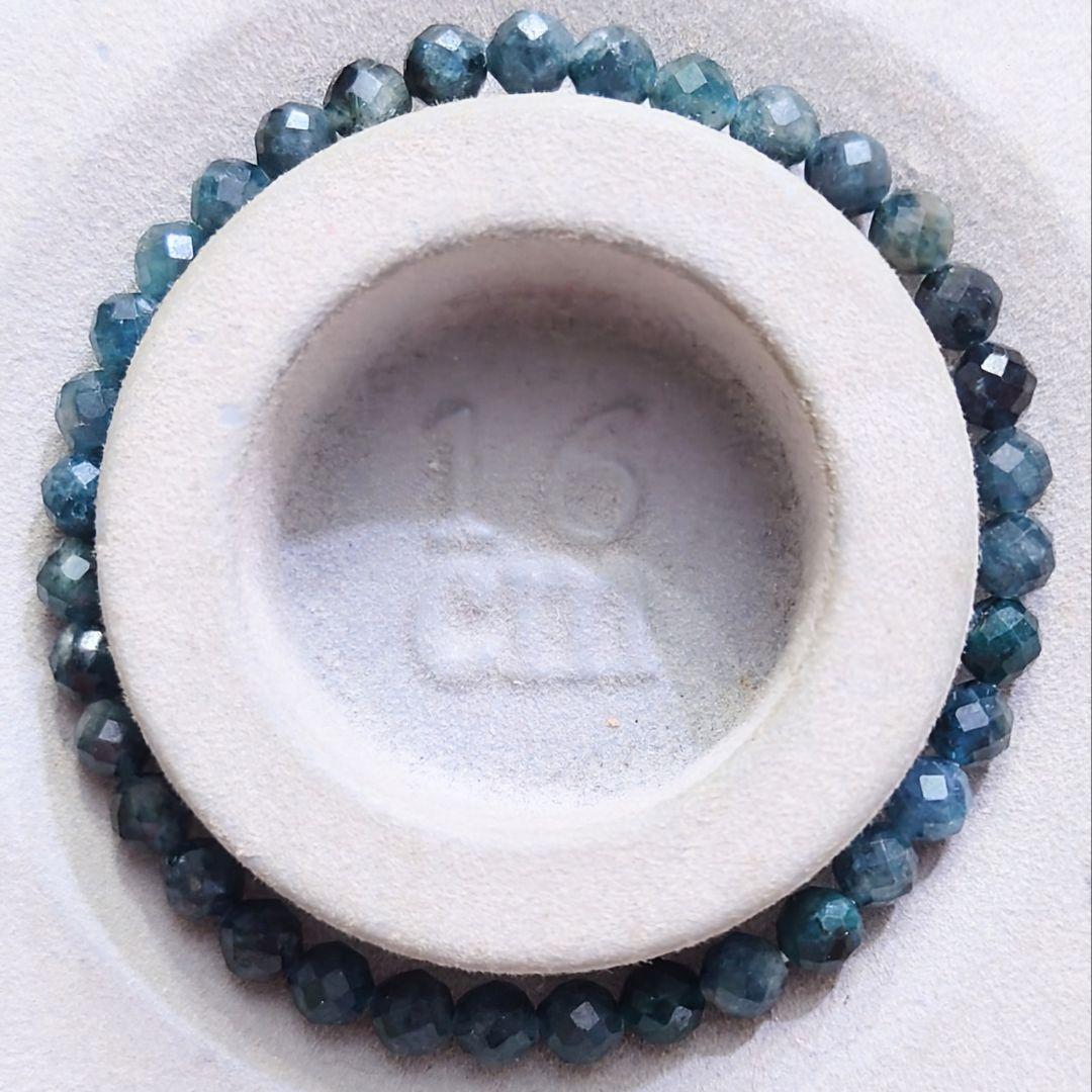 ★(のぶ！)インディゴライトトルマリン カット 5ミリブレス(珍品 SA)