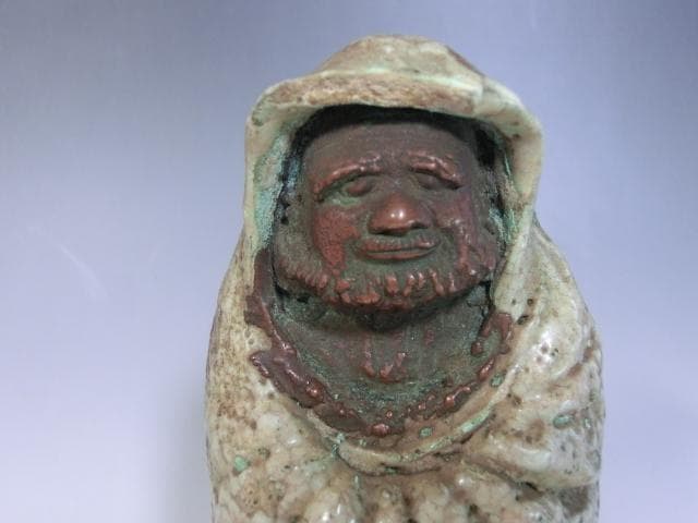 置物■古い時代物のだるま 達磨大師像 古萩土人形 時代物 骨董 希少(江戸期)■