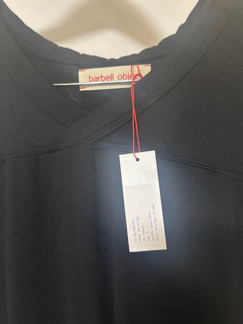 トップス barbell object / bo ns top -BLACK