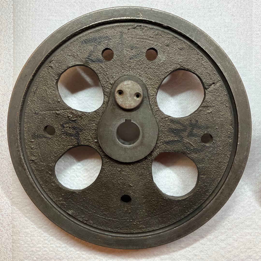 鉄道　レトロ　機関車　ミニSL 本物　鋳物車輪　2個セット　鉄道部品　鉄道グッズ