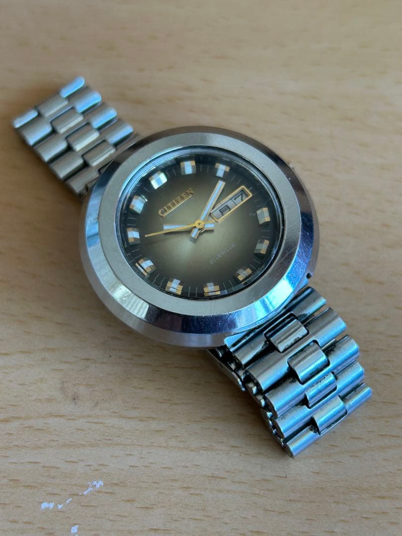 CITIZEN 自動巻き アナログ腕時計 ブラウン